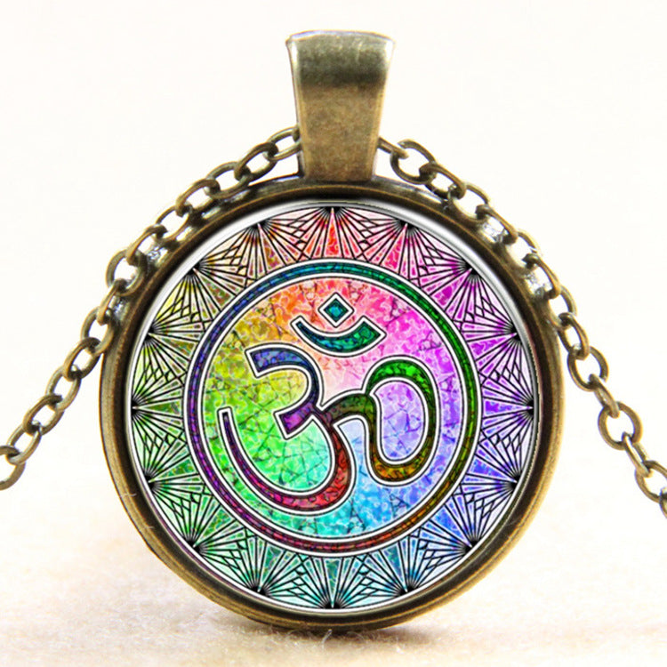 Yoga OM Rainbow Pendant