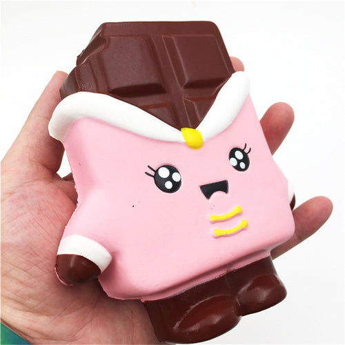2017 Hot Fashion Stress Reliever Squeeze Jumbo Stress Stretch Soft Chocolates Scented Slow Rising Toys Gifts