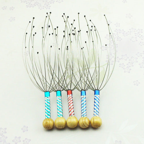 5Pcs Octopus Head Scalp Neck Equipment Stress Releif Relax Massage Claw Massager Tens Pain Relief Body Massager Tool C180