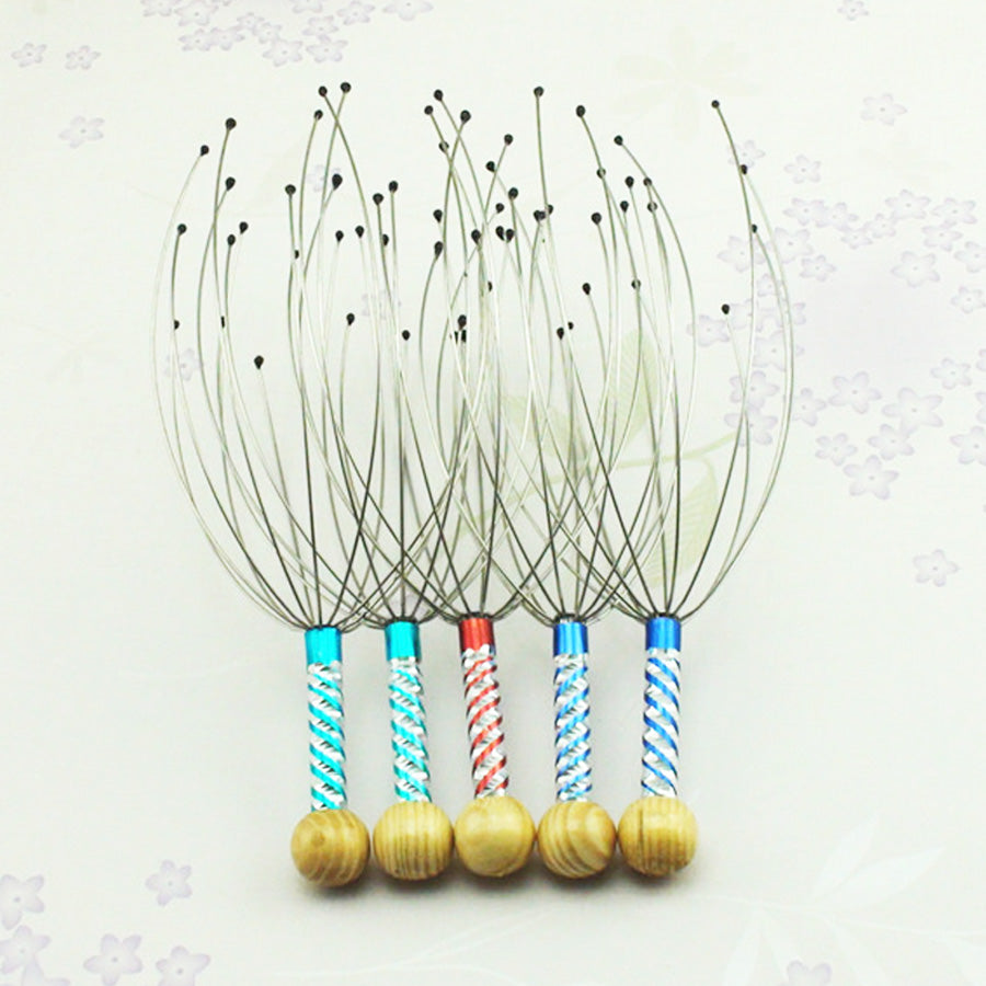 5Pcs Octopus Head Scalp Neck Equipment Stress Releif Relax Massage Claw Massager Tens Pain Relief Body Massager Tool C180