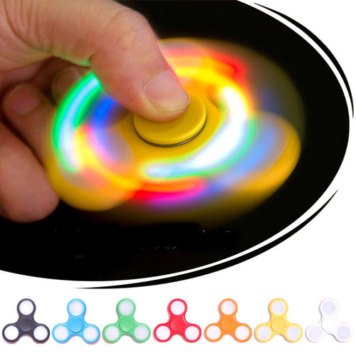 Stress Releif  Anti pressure Fidget Toy Creative LED Flash Adults Kids Gift ADHD Toy  EDC Stress Relieve  Tri-Spinner